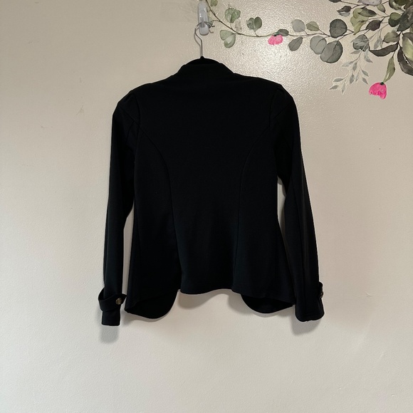 Modcloth Glam Believer Knit Military Button Front Blazer, Black, Size XS - Picture 2 of 12